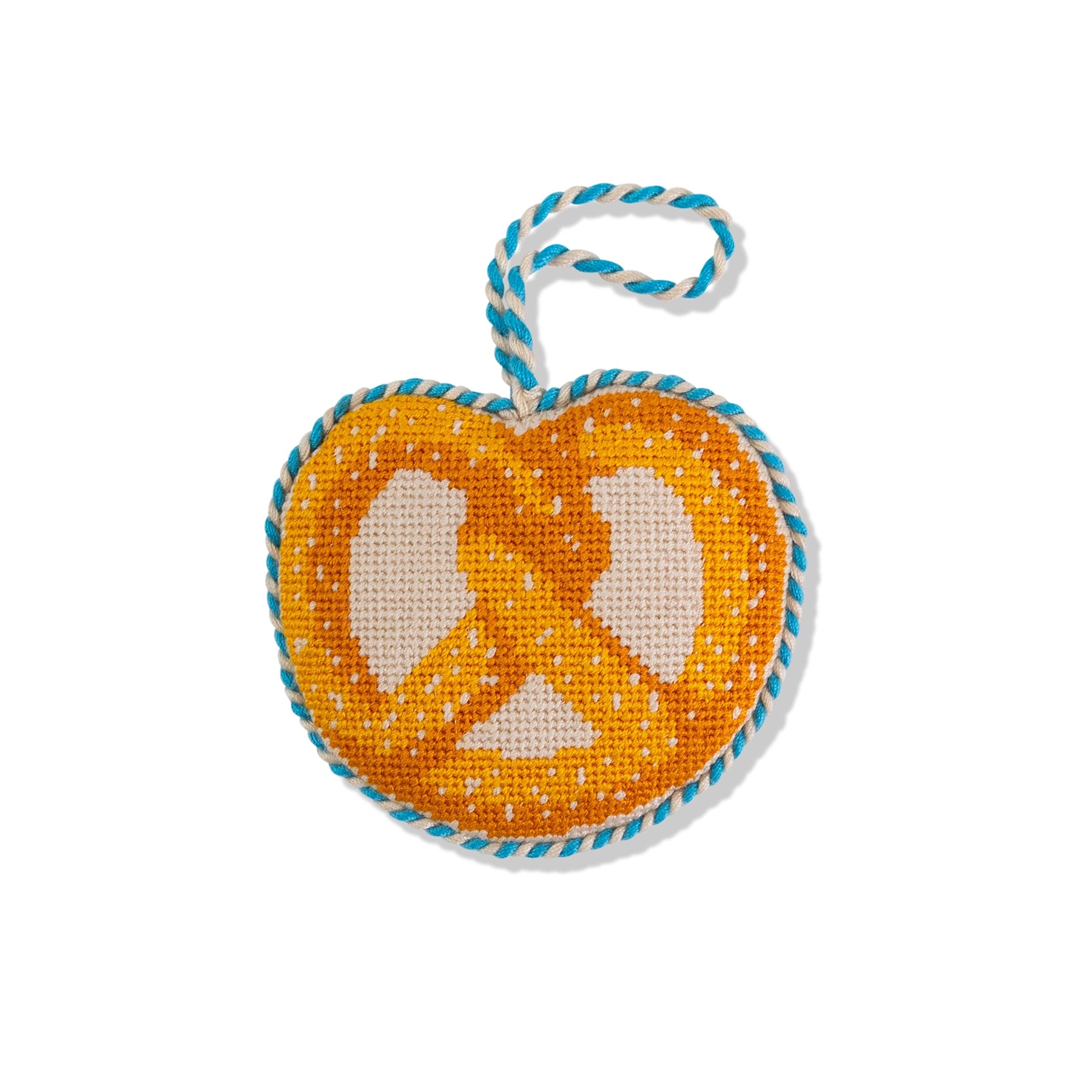 オーナメント　プレッツェル Pretzel Needlepoint Ornament – Piecework