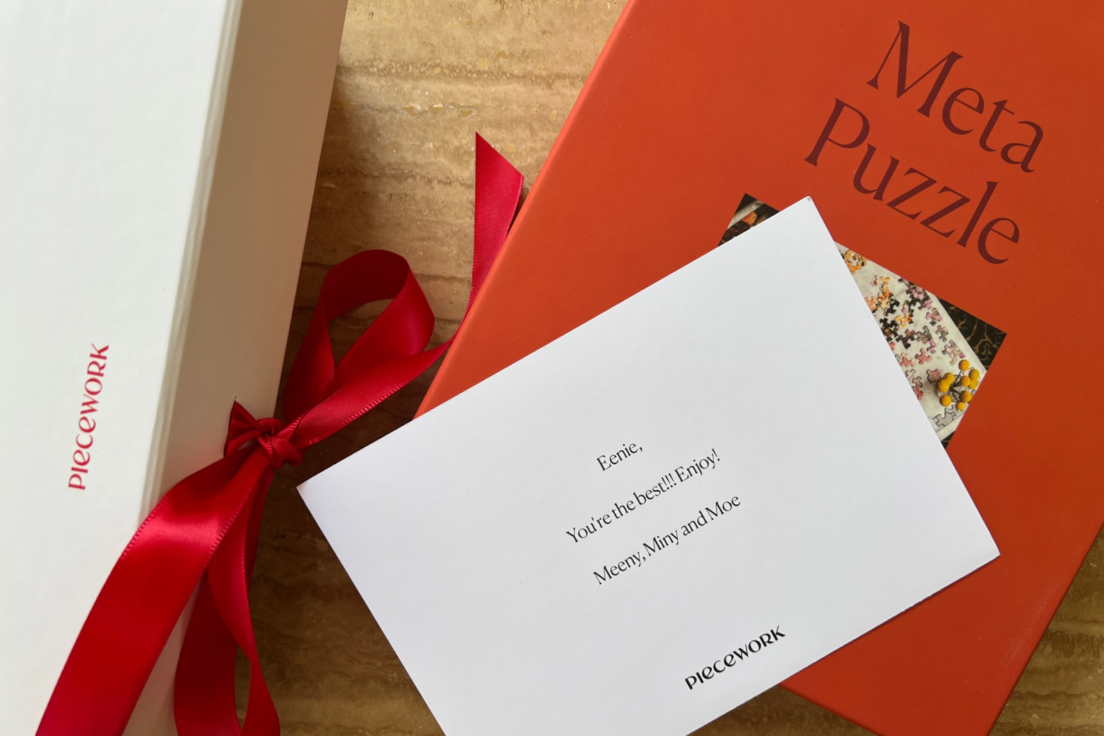Piecework Gift Box and Custom Gift Note