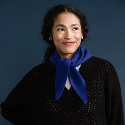 Cobalt Cashmere Triangle Scarf
