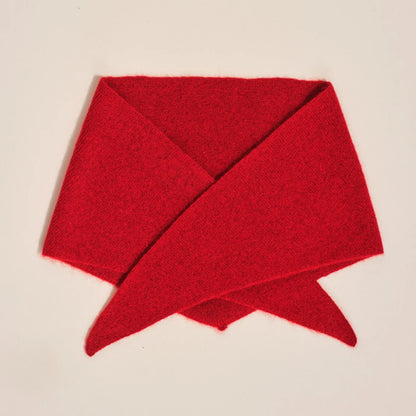 Red Cashmere Triangle Scarf