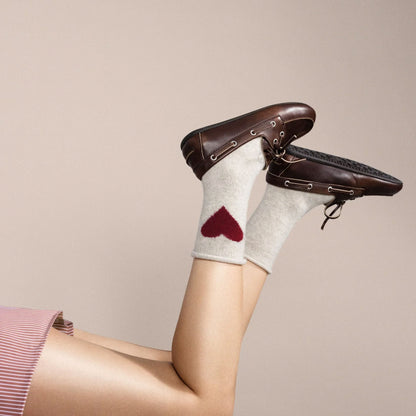 Love Cashmere Crew Sock, Oatmeal
