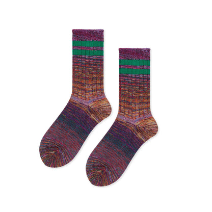 Cosmic Space Dye Varsity Crew Sock