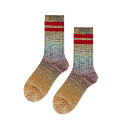 Cosmic Space Dye Varsity Crew Sock