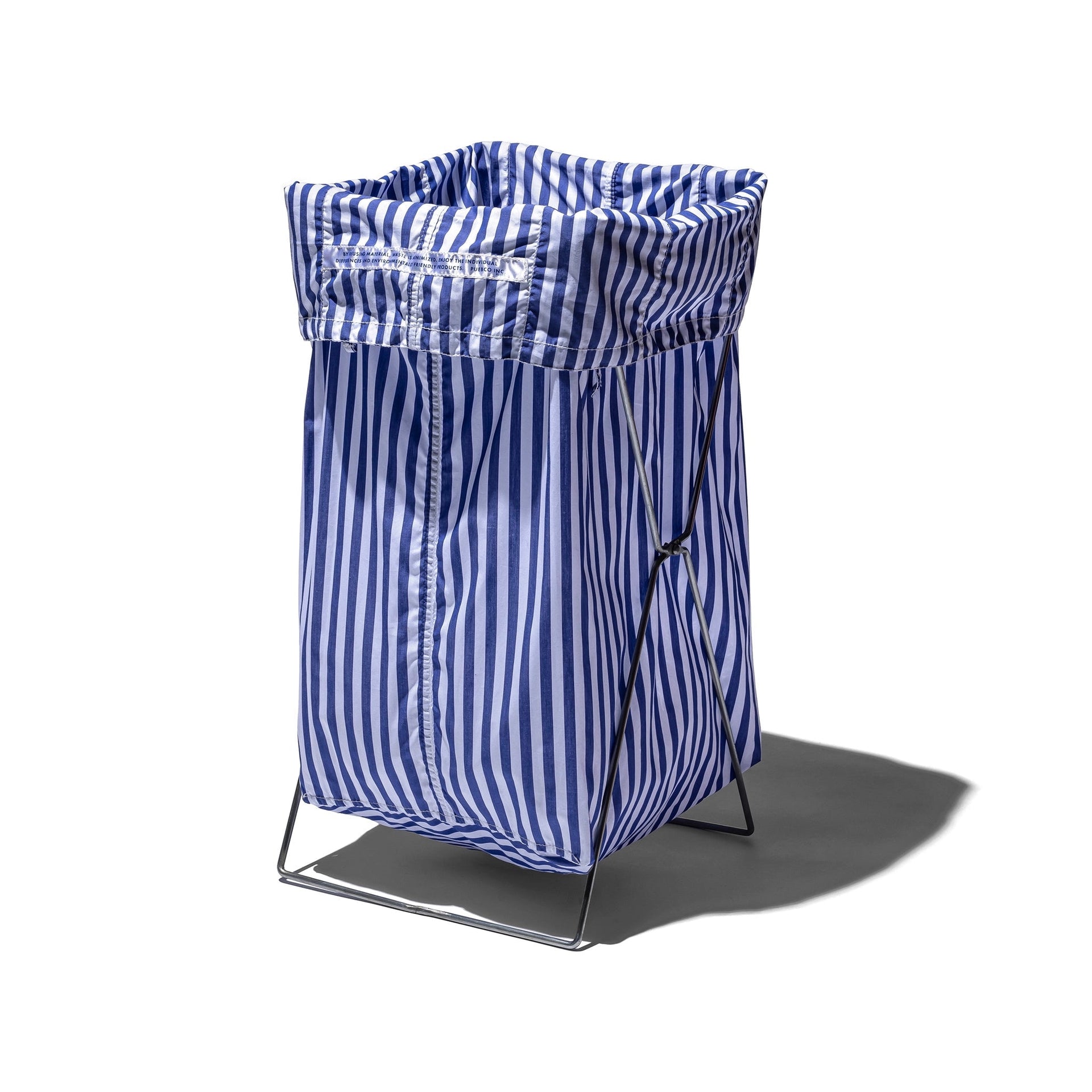 Shirt Fabric Laundry Basket Blue Stripe