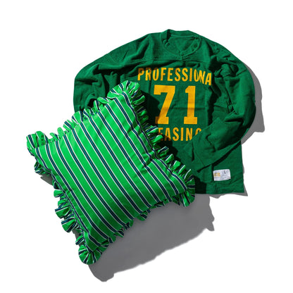 Shirt Fabric Ruffle Cushion Cover