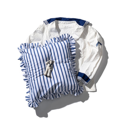 Shirt Fabric Ruffle Cushion Cover