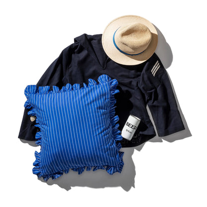 Shirt Fabric Ruffle Cushion Cover