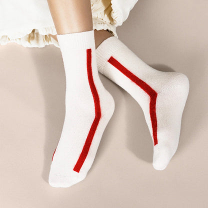 Racing Stripe Cashmere Crew