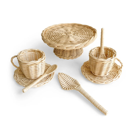 Wicker Coffee & Cake Set