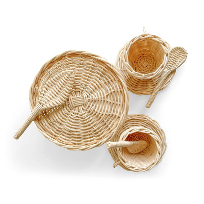 Wicker Coffee & Cake Set