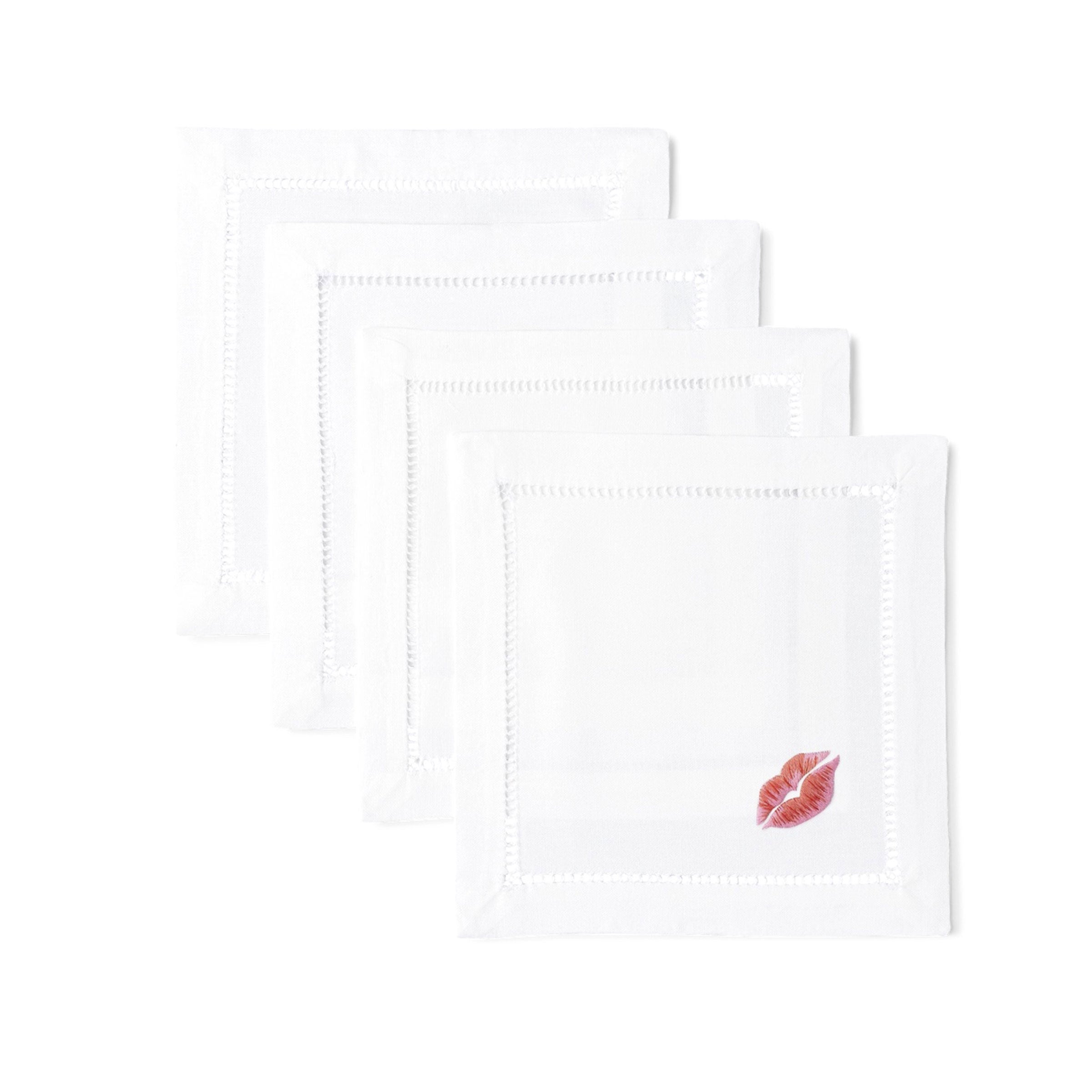 Kiss Cocktail Napkins, Set of 4 - Thumbnail 2