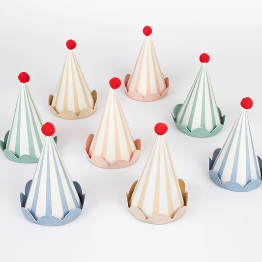 Stripe Pastel Party Hats