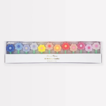 Rainbow Daisy Candles