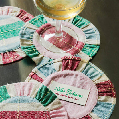 Ruffled Coaster, Set of 4