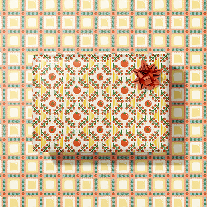 Tomato Ravioli Reversible Gift Wrap