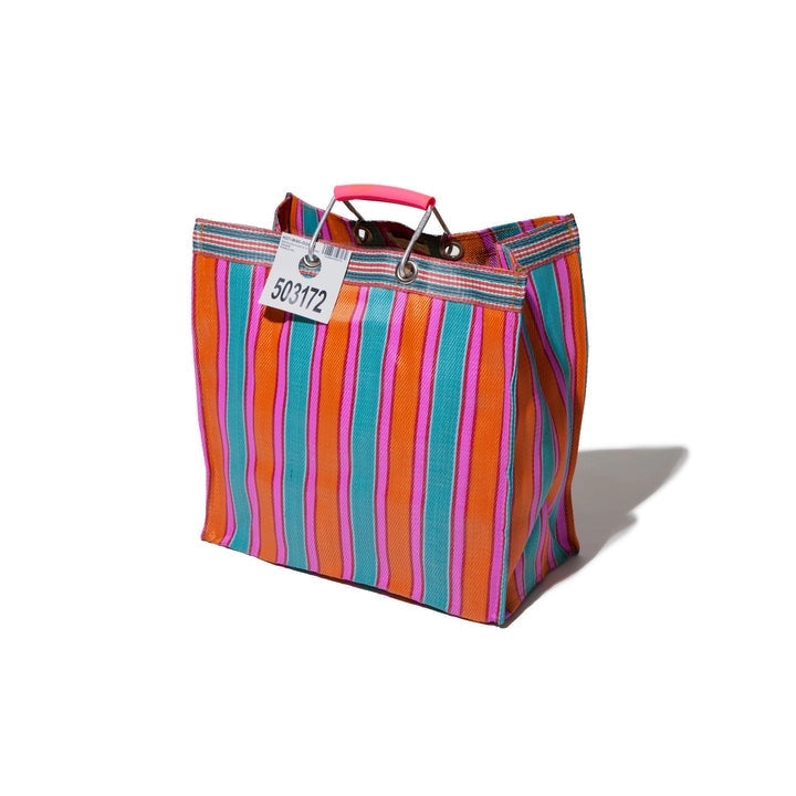 Square Striped Market Bag - Thumbnail 2
