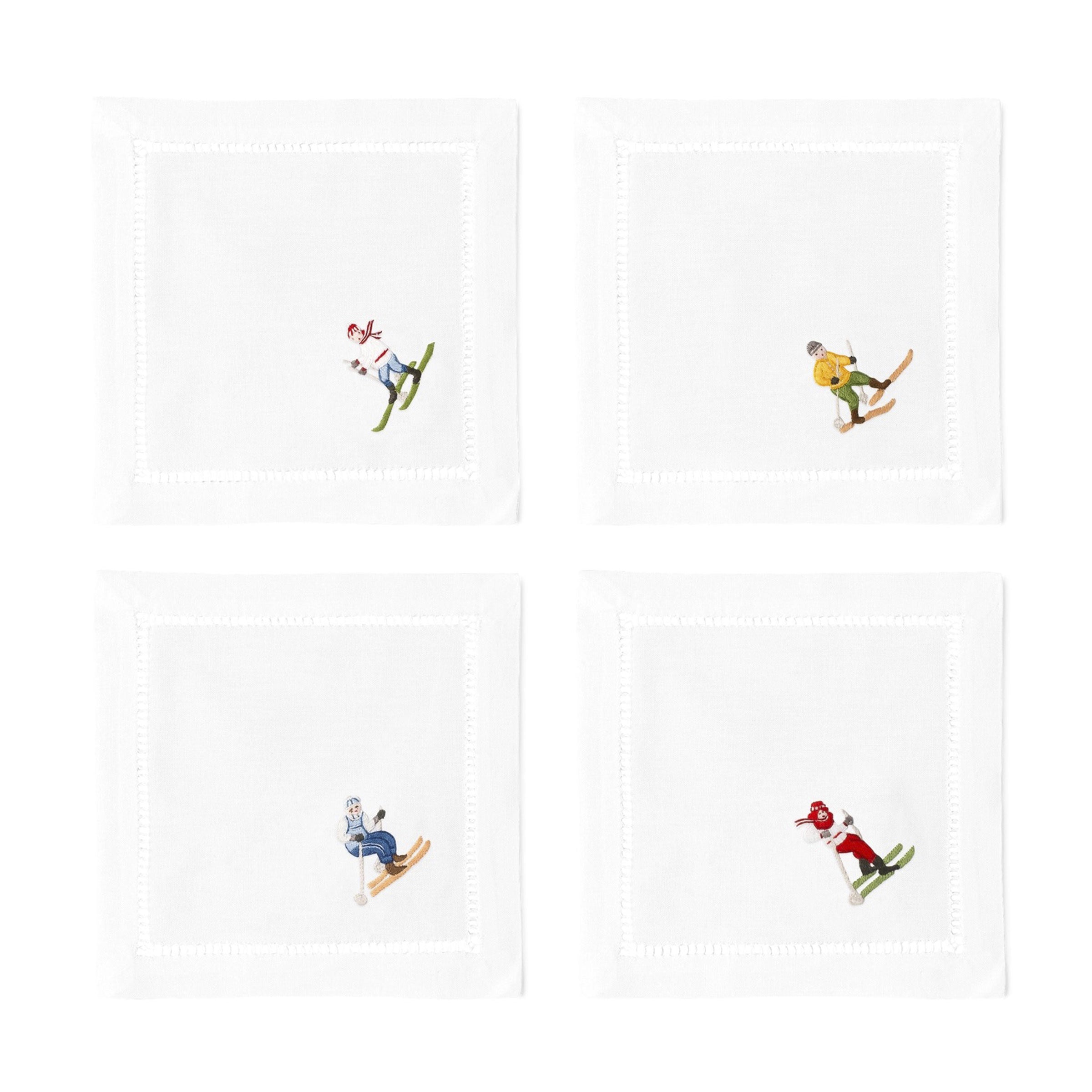 Ski Cocktail Napkins, Set of 4