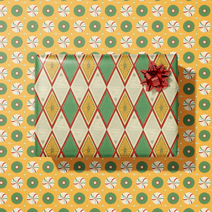 Harlequin Double Sided Gift Wrap