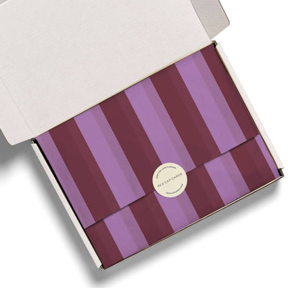 Purple Striped Tissue Paper