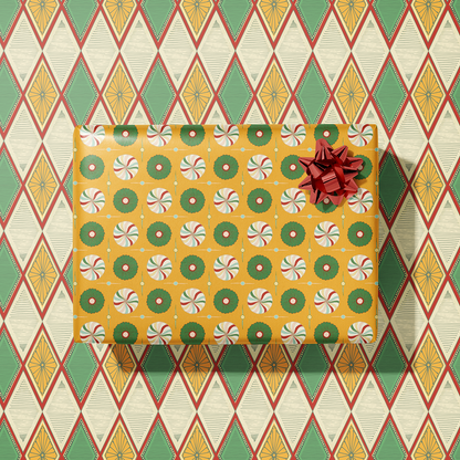 Harlequin Double Sided Gift Wrap