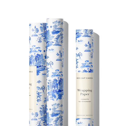 Blue Chinoiserie Wrapping Paper