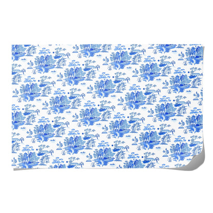 Blue Chinoiserie Wrapping Paper