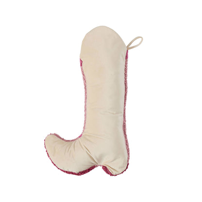 Pink Cowboy Boot Hook Stocking