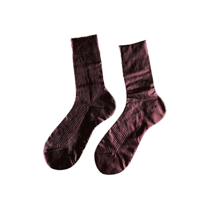 Ribbed Metallic Sock