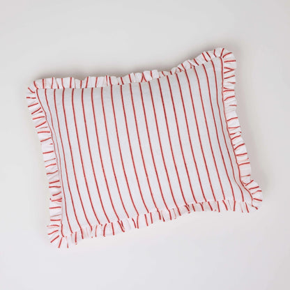 Stripe Ruffled Cushion Cover
