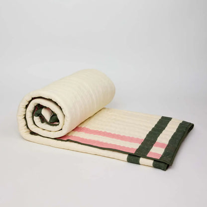 Block Printed Checkerboard Quilt