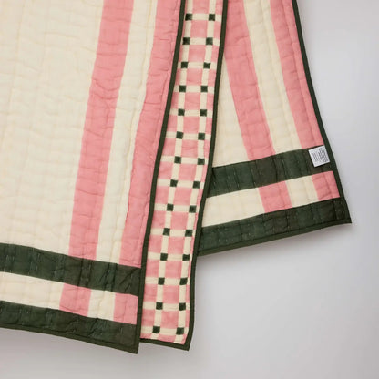 Block Printed Checkerboard Quilt