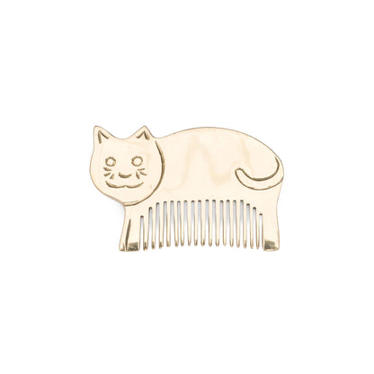 Cat Brass Comb