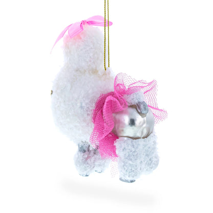 Poodle Glass Ornament