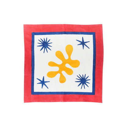 Celestial Matisse Blockprint Napkins, Set of 4