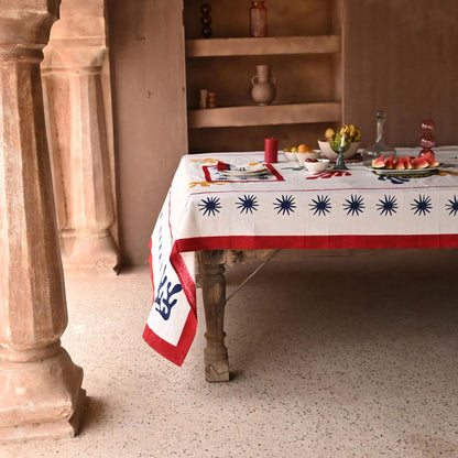 Celestial Matisse Blockprint Tablecloth