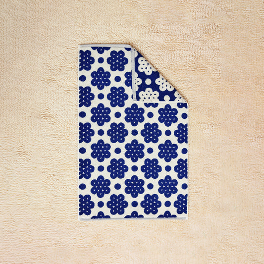 Navy Raspberry Hand Towel