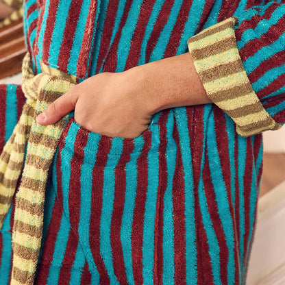 Dragonfly Stripe Bathrobe
