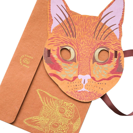 Cat Mask Greeting Card