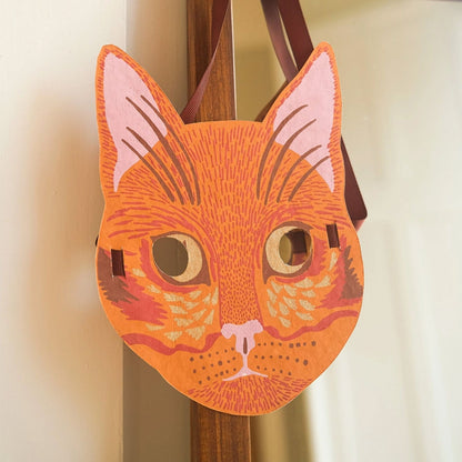 Cat Mask Greeting Card