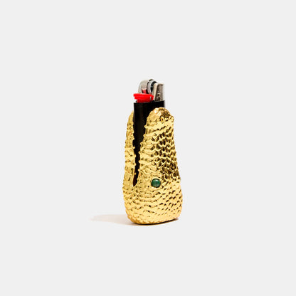 Croc Lighter Case in Gold