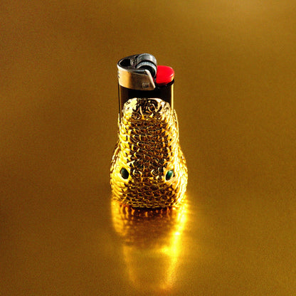 Croc Lighter Case in Gold
