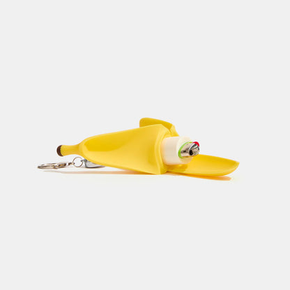 Banana Peel Retractable Lighter Keychain