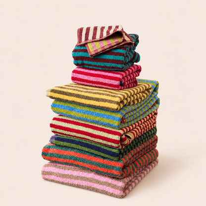 Bug Stripe Towels