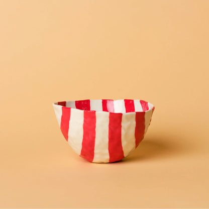 Stripe Bowl, Red