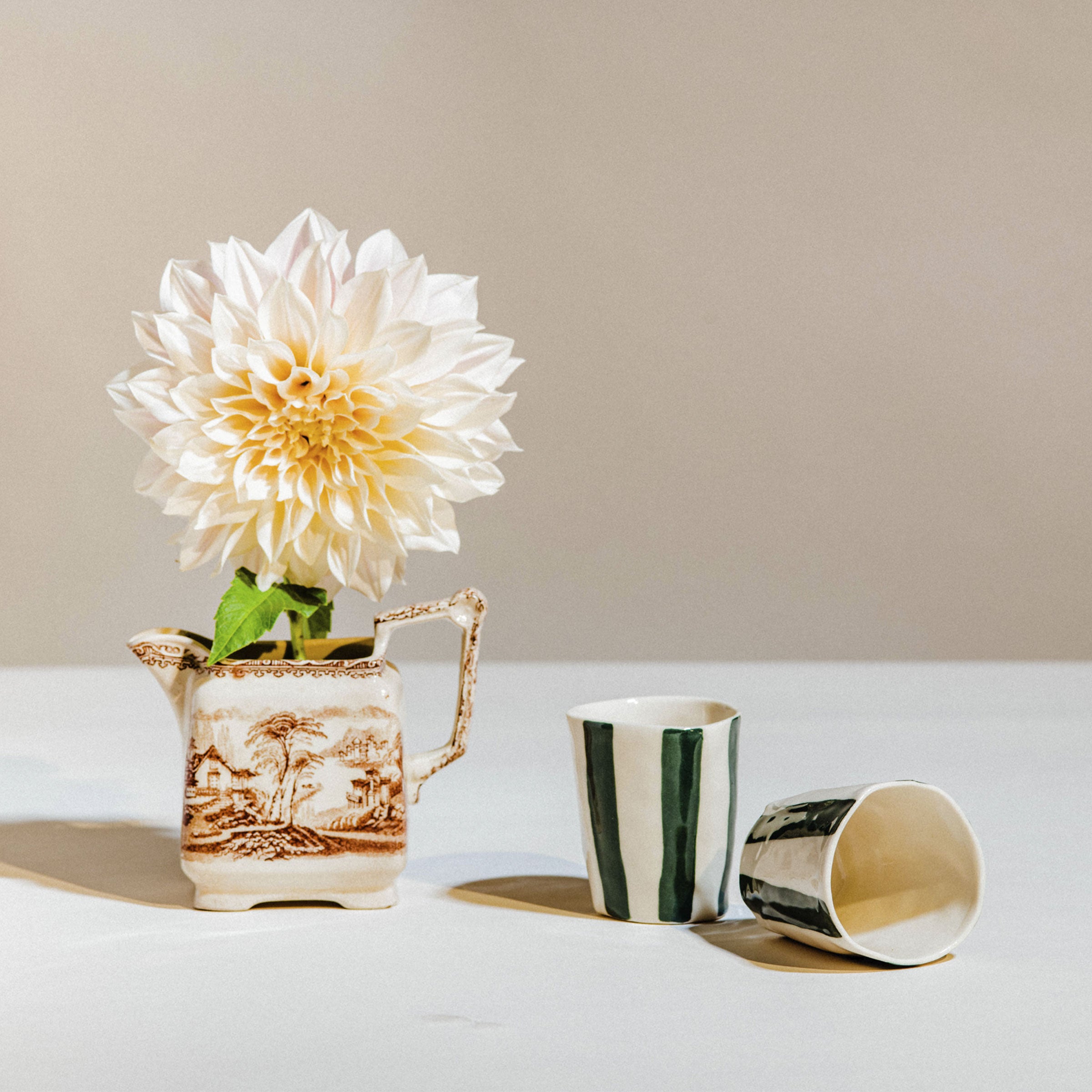 Bold-Stripe Wine Cup, Evergreen – Piecework Puzzles