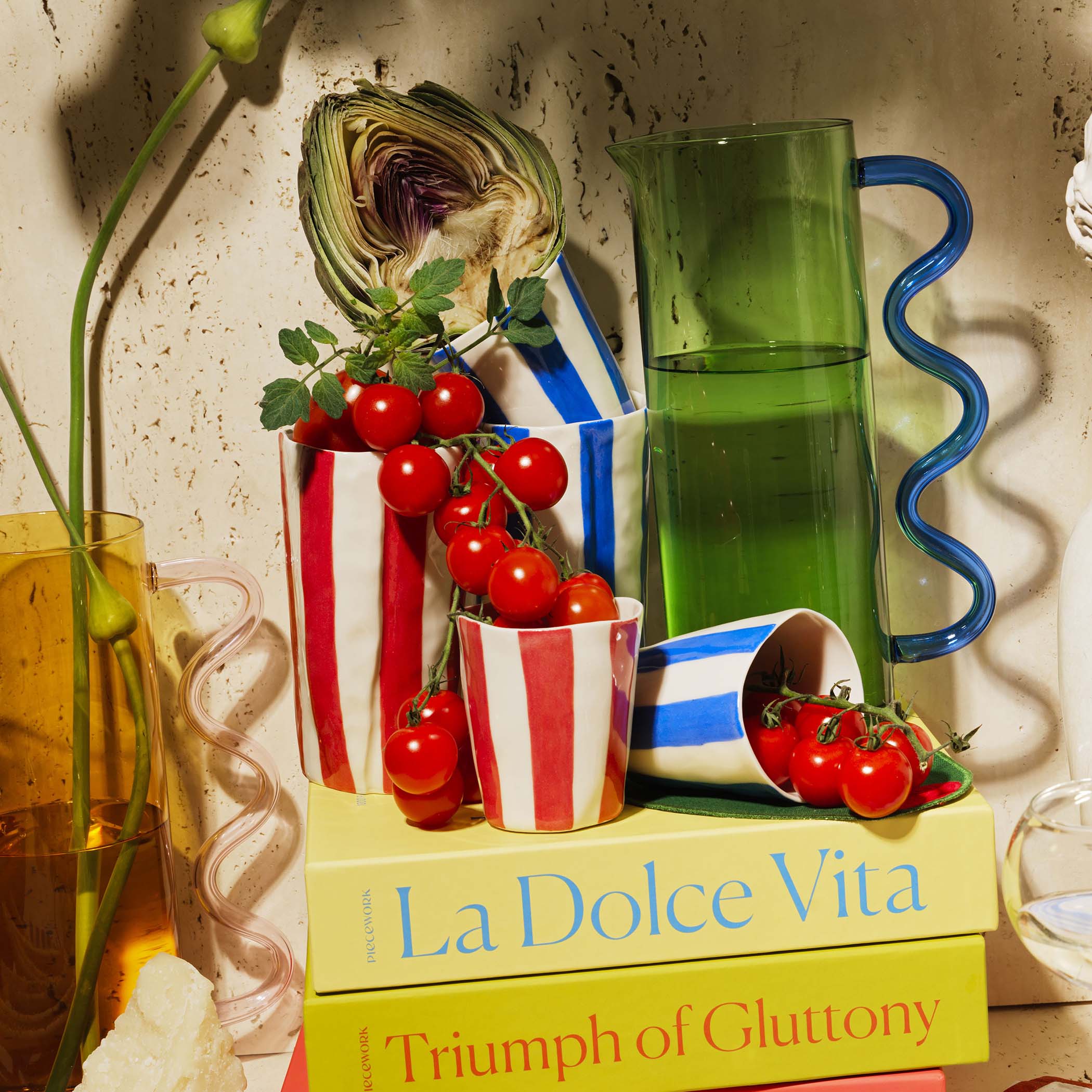 Stripey Vase, Red - Thumbnail 4