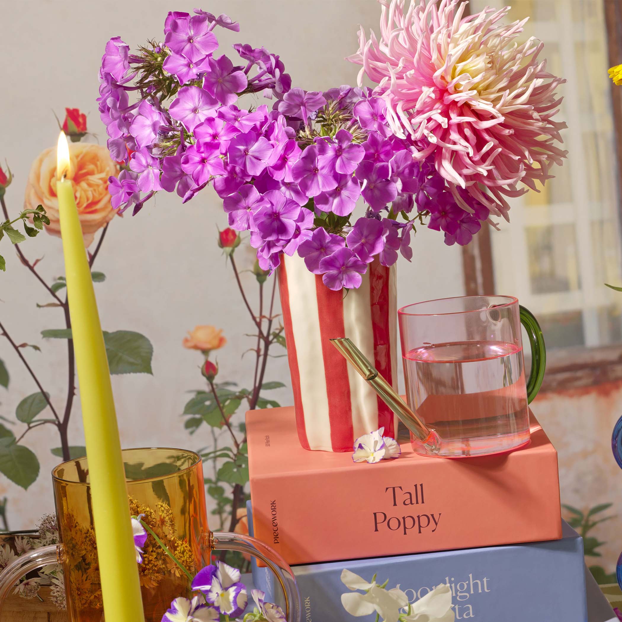 Stripey Vase, Red - Thumbnail 2