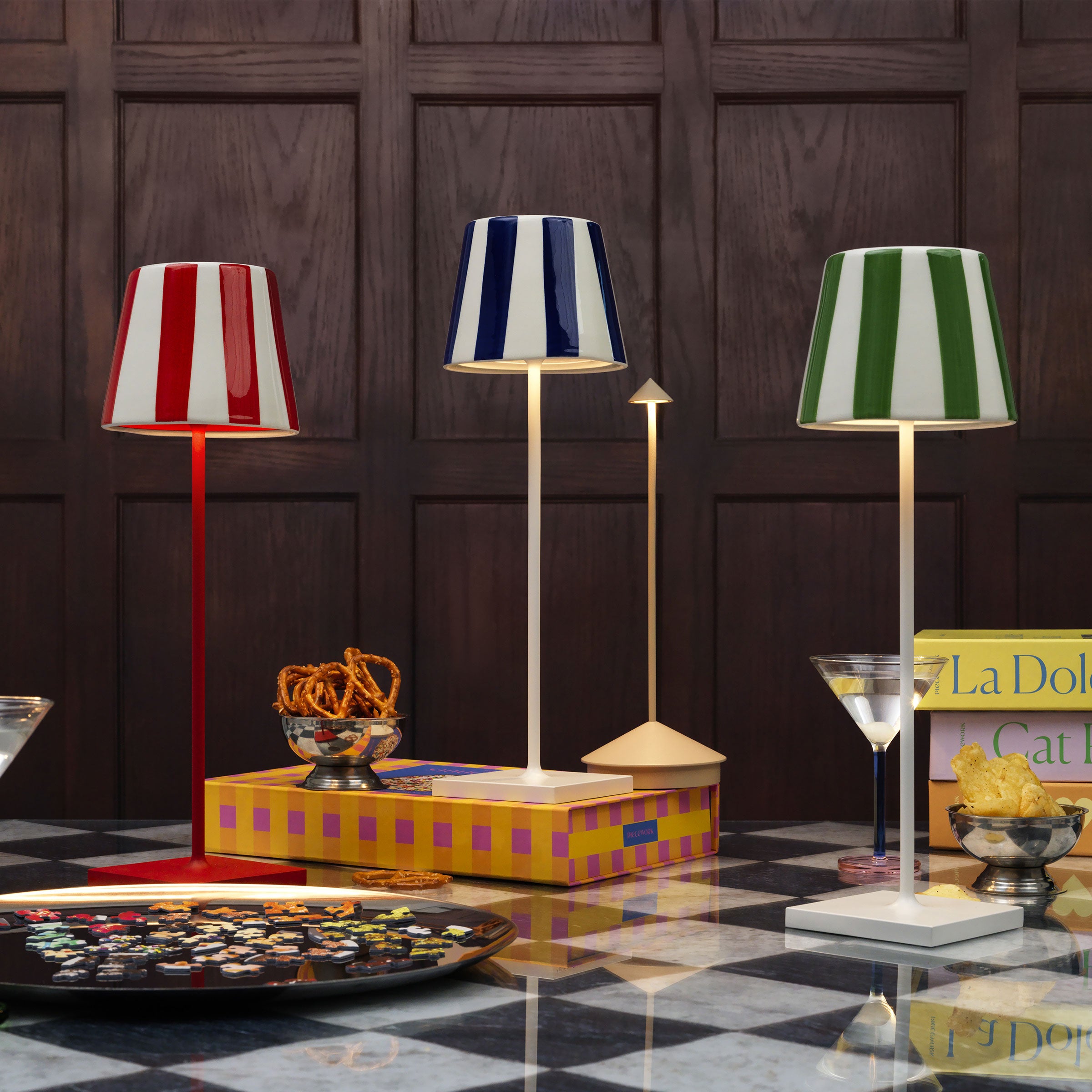 Striped Puzzle/Table Lamp – Piecework Puzzles