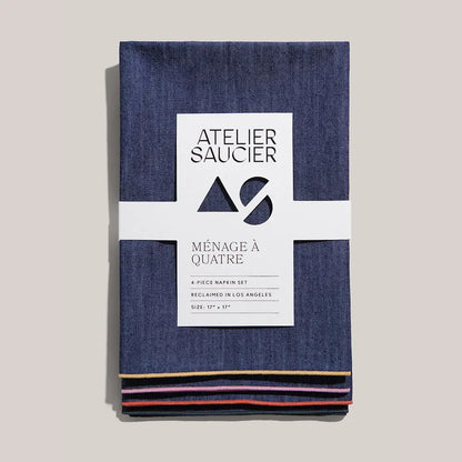 Rainbow Denim Napkins