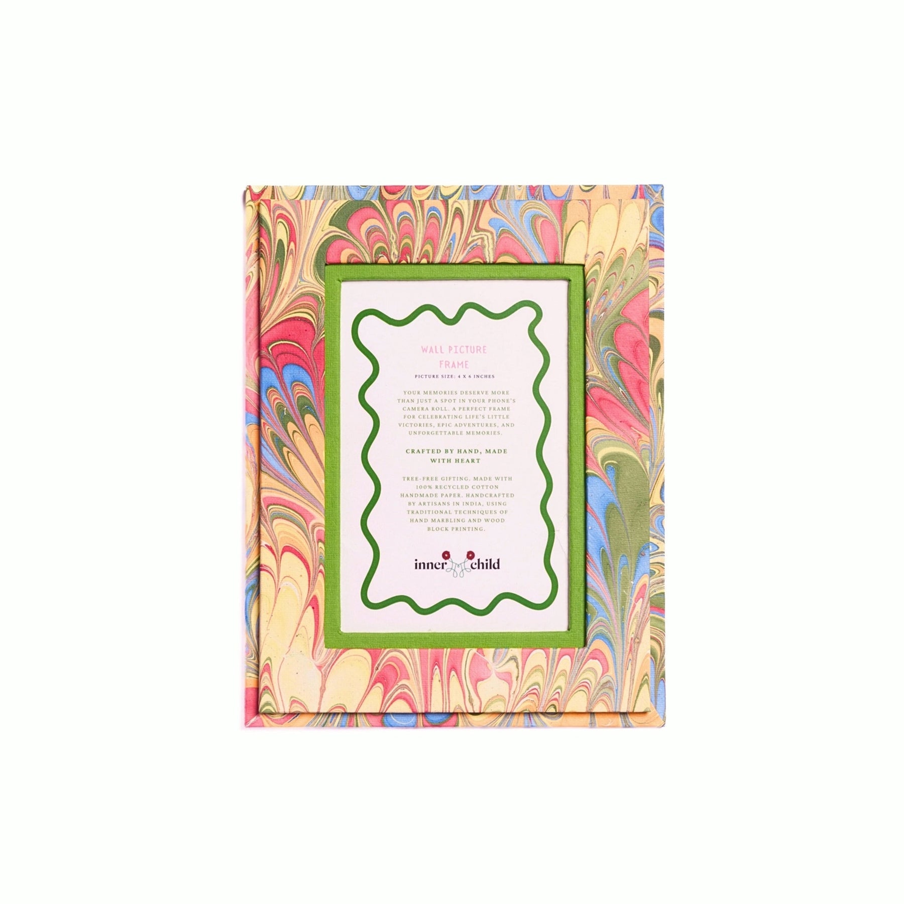 Hand-Marbled Picture Frame